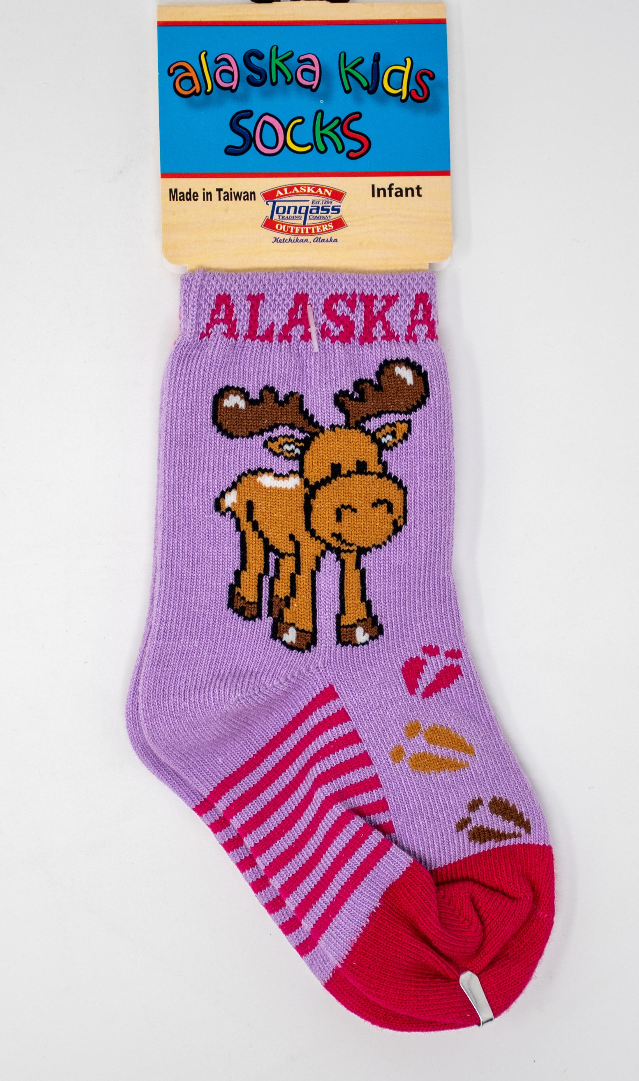  Infant Sock Purple Moose