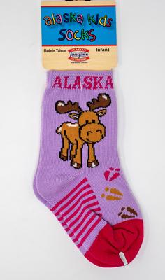 Infant Sock Purple Moose