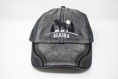 2 Tone Black Oilskin Ball Hat