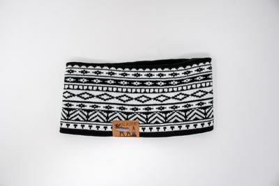 Black + White Moose Headband