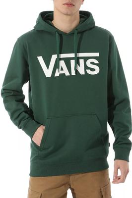 Classic Po Hoodie Ii: White Vans Logo - Green