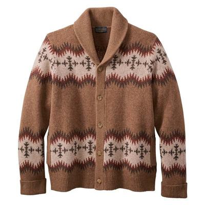 Sonora Cardigan: Tan/red Sonora