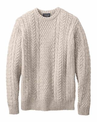 Shetland Fisherman Sweater: Oat Heather