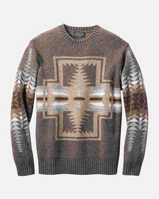 Shetland Harding Crewneck Sweater: Brown Harding