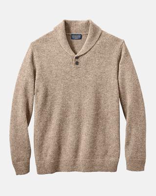 Shetland Shawl Pullover: Coyote Tan Heather