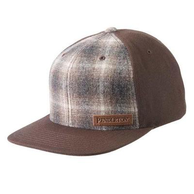 Logo Flat Brim Hat - Brown Mix/ivory Ombre