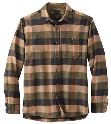 Fremont Flannel Shirt: Black/green/brown Check