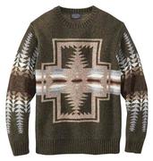 Shetland Harding Crewneck Sweater: Green