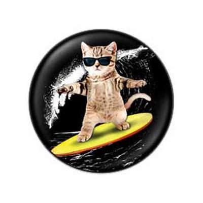 Button - Surfing Cat