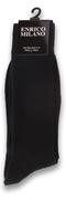 Enrico Milano: Dress Sock (1pr): Size 10-13 / Black