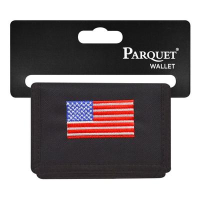 Polyester Tri-fold Velcro Wallet: Usa Flag
