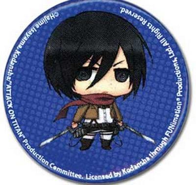 Button - Attack On Titan Sd Mikasa