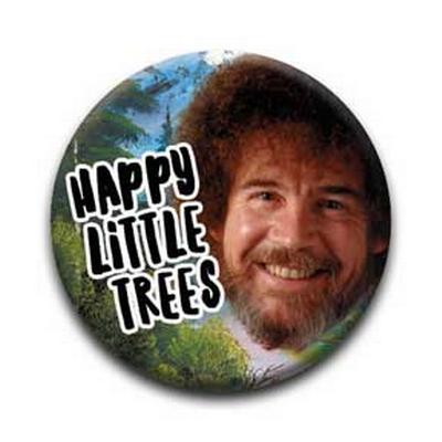 Button : Bob Ross - Happy Trees