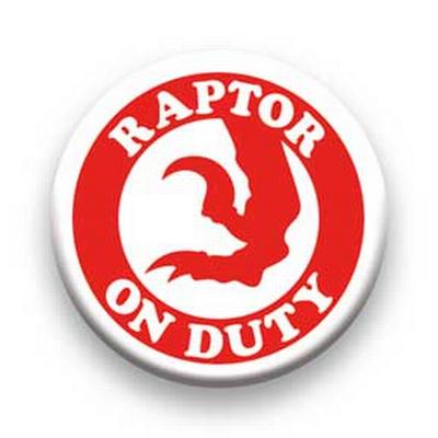 Button : Dinosaurs - Raptor On Duty