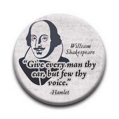 Rd Button - Literary Greats Shakespeare Every Man