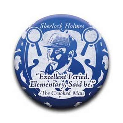 Rd Button - Literary Greats Sherlock Excellent