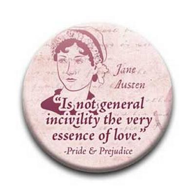 Rd Button - Literary Greats Austen Incivility
