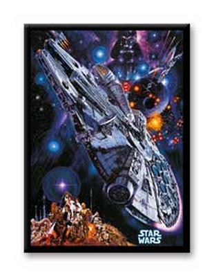 Flat Magnet : Starwars - Retro Falcon Poster