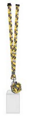 Lanyard W/ Badge Holder & Rubber Charm - Hufflepuff Pattern