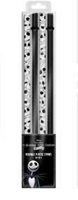 Reusable Plastic Straw 4pc: The Nightmare Before Christmas Jack All Over Face