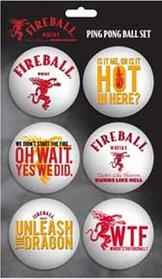 Table Tennis Ball - Fire Ball 6pk