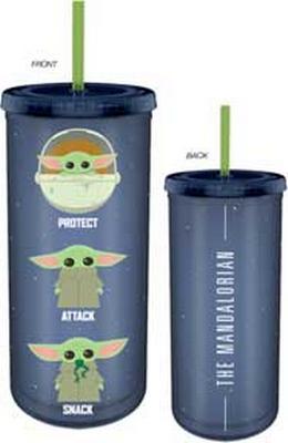 Tall Cold Cup W/ Lid+straw: Star Wars Protect Attack Snack