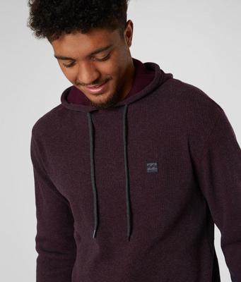 Keystone P/o Hoody: Waffle L/s - Oxblood