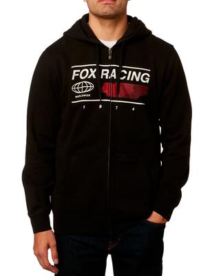 Global Zip Fleece Hoodie - Black