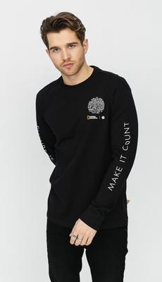 Earth L/s Tee - Flint Black