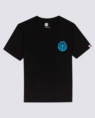 Balmor S/s Tee: Mountain+sun - Black/blue