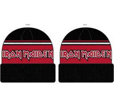 Cuff Knit Beanie - Iron Maiden Black And Red