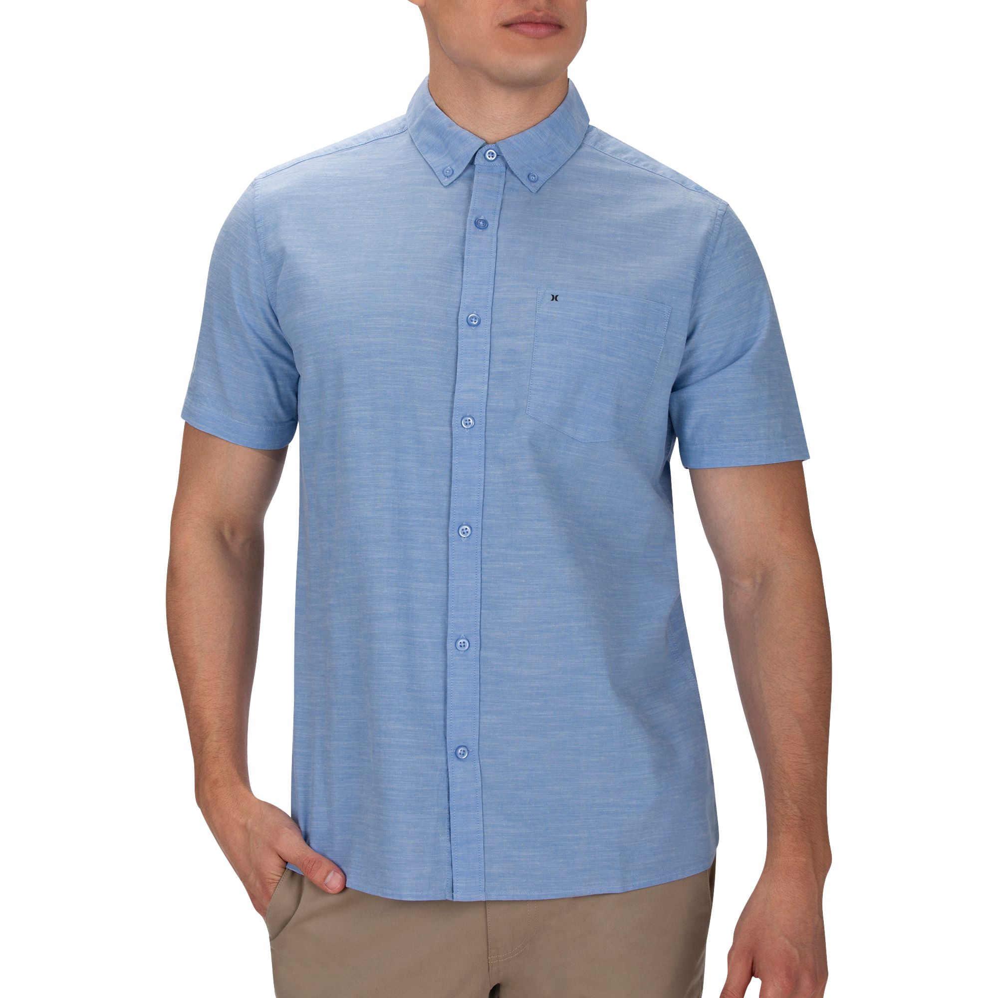  One & Only 2.0 Woven S/S : Button Down - Pacific Blue