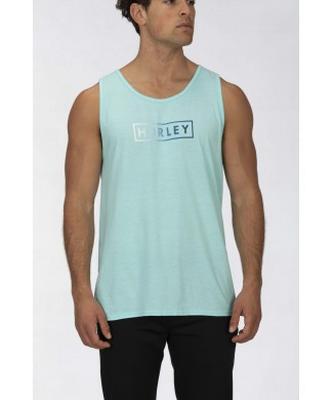 Boxed Gradient Tank Top - Aurora Green Hthr