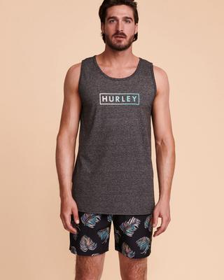 Boxed Gradien Ttank Top - Black/hthr
