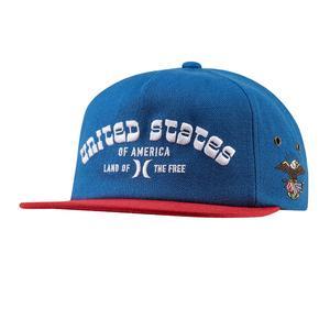  Souvenir Snapback Hat : Usa/Land Of The Free - Blue