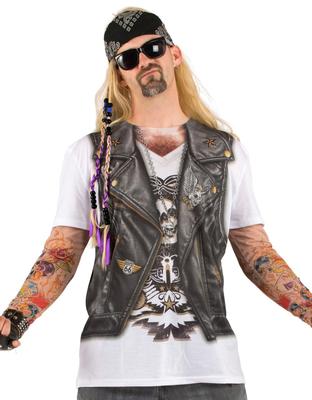 Faux Real: L/s Biker Tattoo Tee