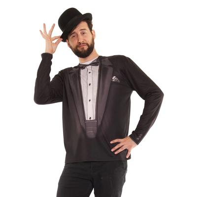 Faux Real: L/s Tee Black Tuxedo