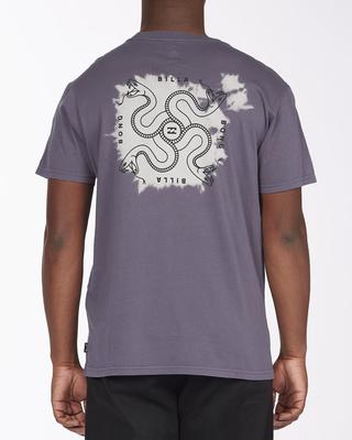 Dye Cut Wave Washed S/s Tee - Char