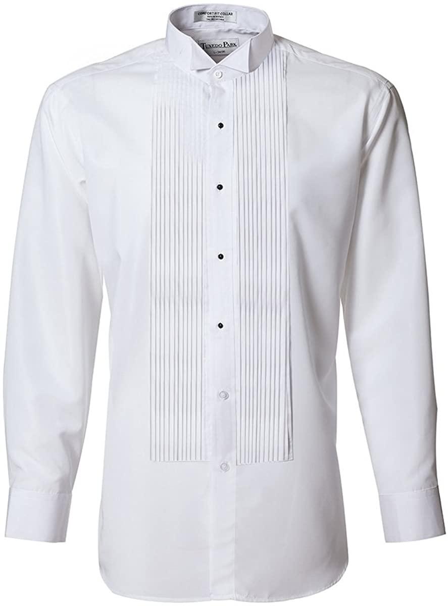  Tuxedo Shirt Wingtip Collar - White