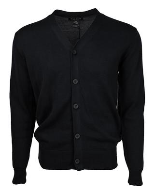 Solid Button Cardigan - Black
