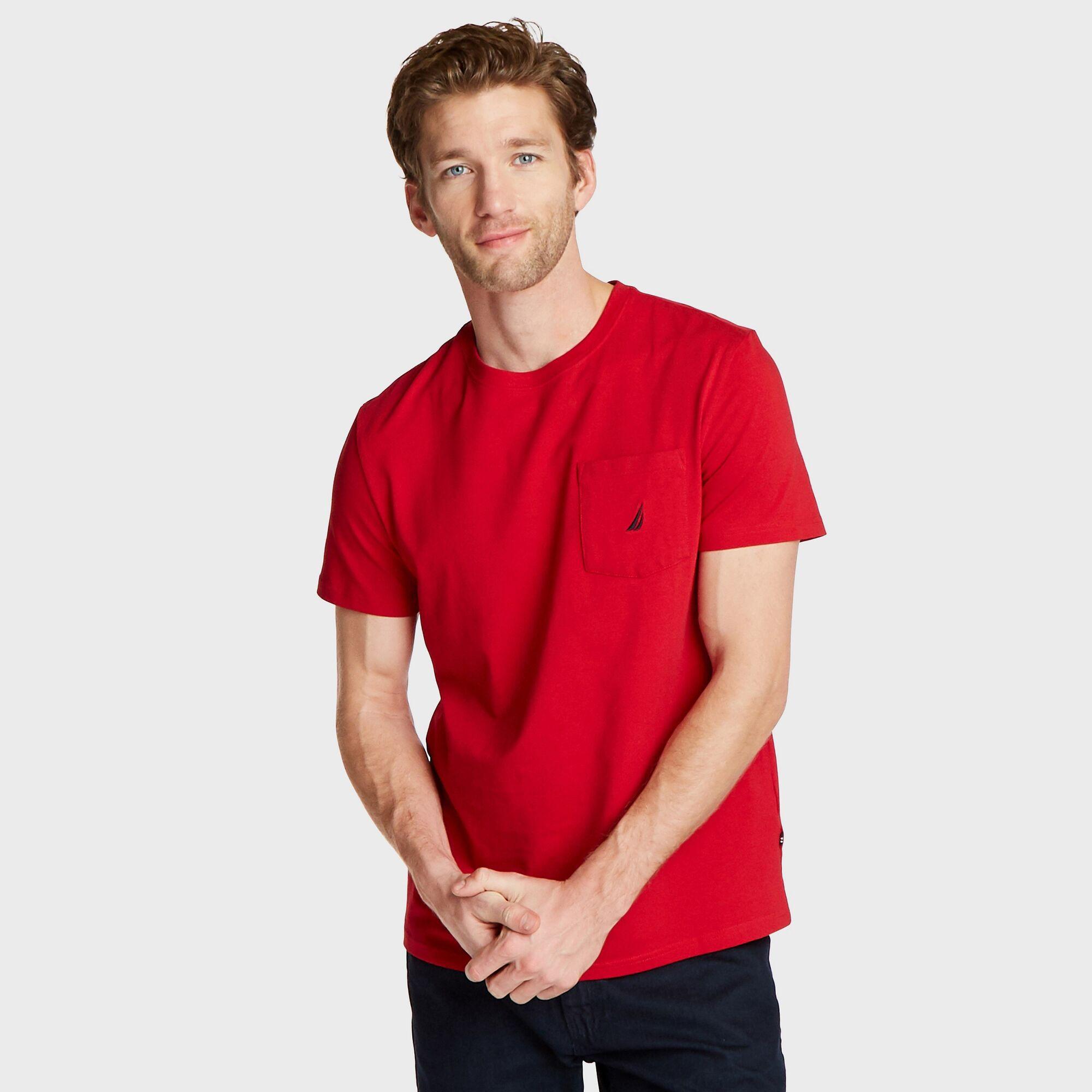  Solid S/S Anchor Pocket Tee - Nautica Red
