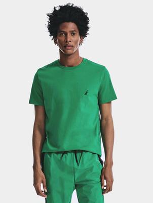 Crew Neck Solid S/s Tee - Pepper Green