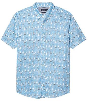 Navtech S/s Woven Shirt (b&t): Boat Print - Lt.haze