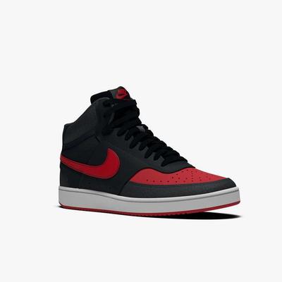 nike court vision high black and red