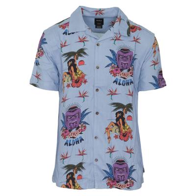 Dmote Tiki Woven S/s - Pale Blue