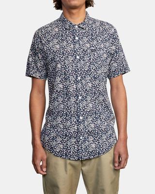 Bang On S/s Button Down - Moody Blue