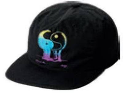 Yin Yang Snapback Hat - Black