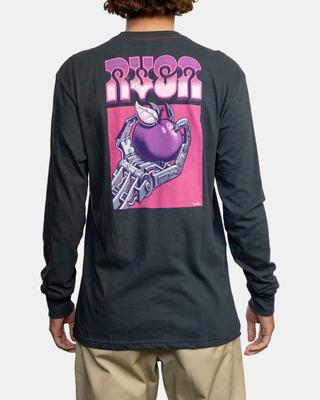 Apple L/s Tee: Robot Arm - Black