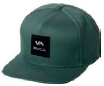 Rvca Square Snapback Hat: Block Logo