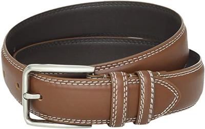 S.a. Contrast Stitch Belt - Cognac/white